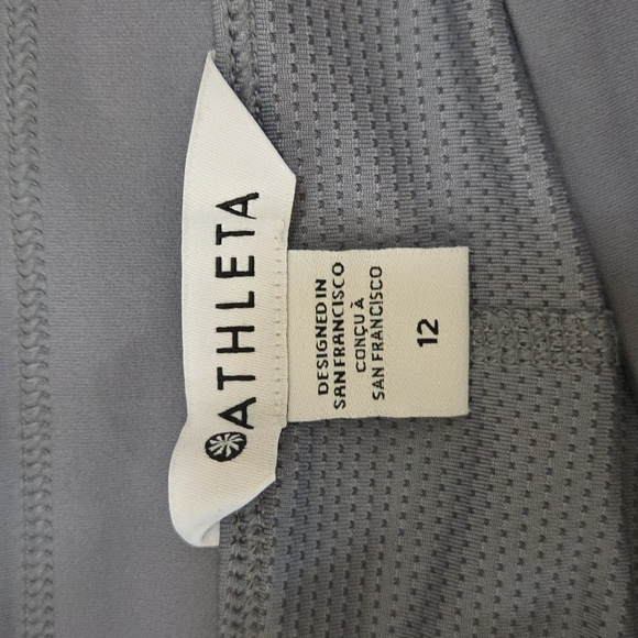 Athleta | Trekkie North Gray Skort Size 12 Side Zip Pockets Pickleball Golf - Picture 4 of 6